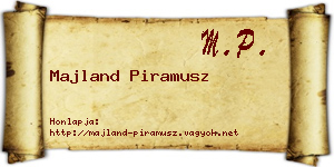 Majland Piramusz névjegykártya